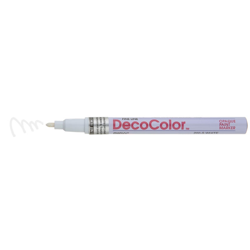 Marvy Uchida Uchida 200-C-0 Marvy Deco Color Fine Point Paint Marker, White - Image 5